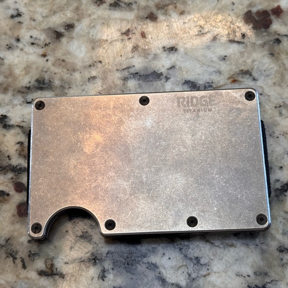 RIDGE CARD HOLDER WALLET STONEWASHED TITANIUM - Picture 2 of 3
